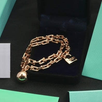 TIFFANY HARDWEAR WRAP PINK GOLD BRACELET