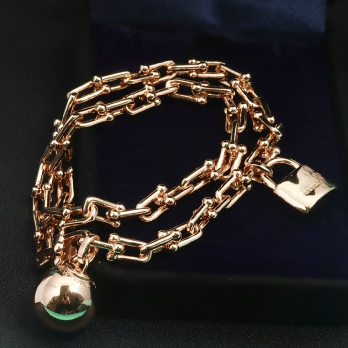 TIFFANY HARDWEAR WRAP PINK GOLD BRACELET