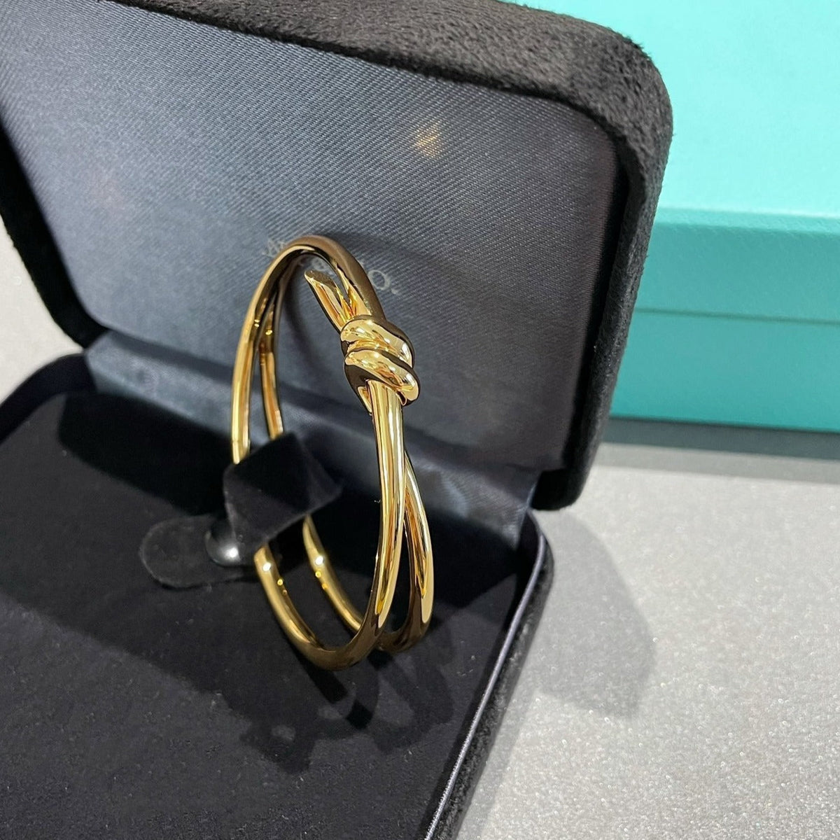 TIFFANY KNOT DOUBLE ROW GOLD BRACELET