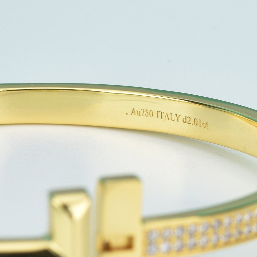 TIFFANY WIDE DIAMONDS HINGED BANGLE