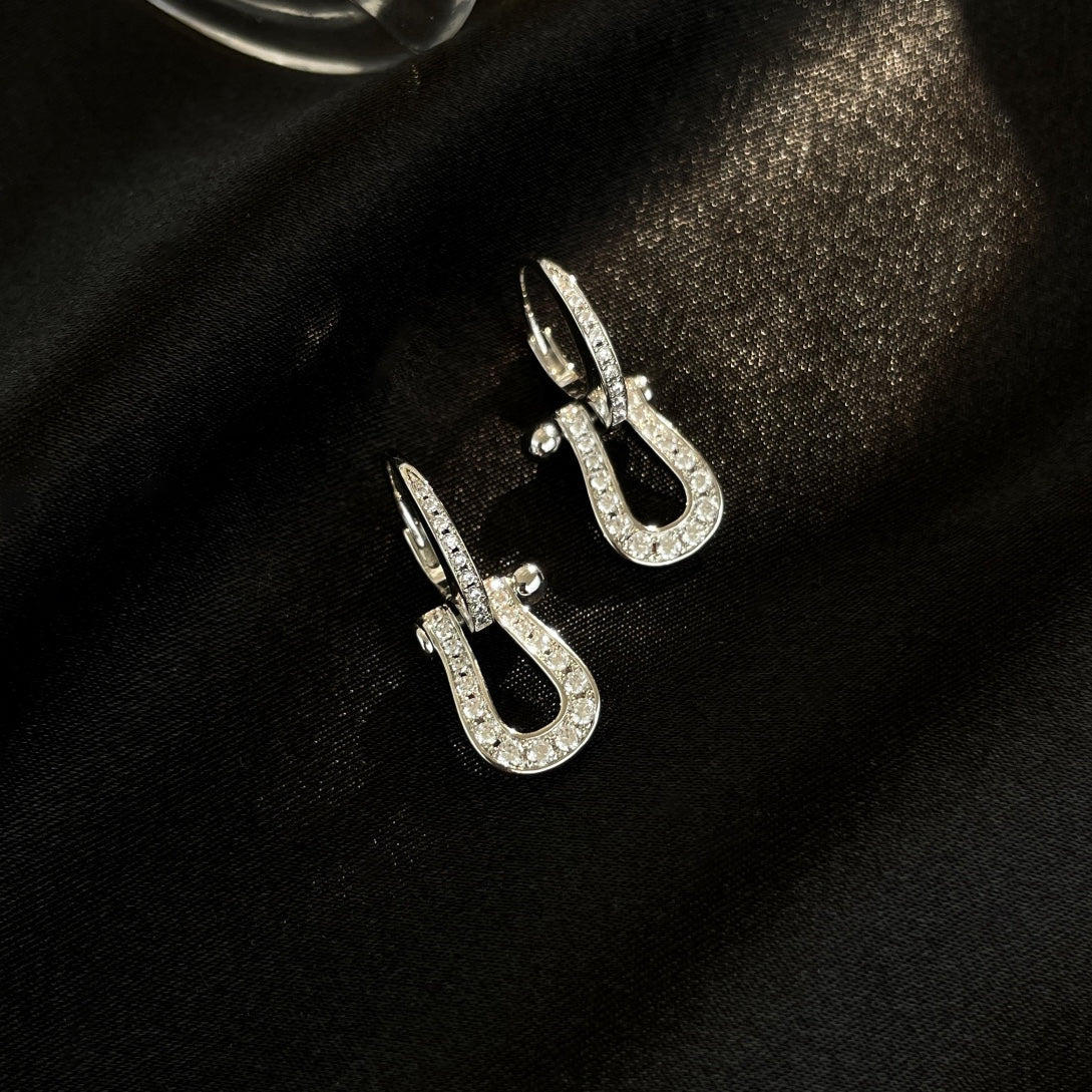 FRED FORCE 10 FULL DIAMOND DROP EARRINGS MEDIUM MODEL