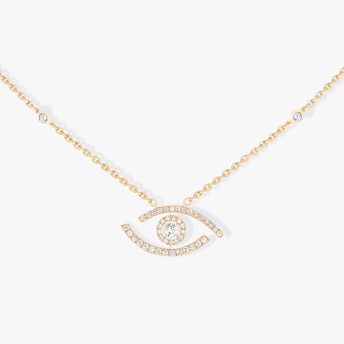 MESSIKA LUCKY EYE PAVED NECKLACE DIAMOND