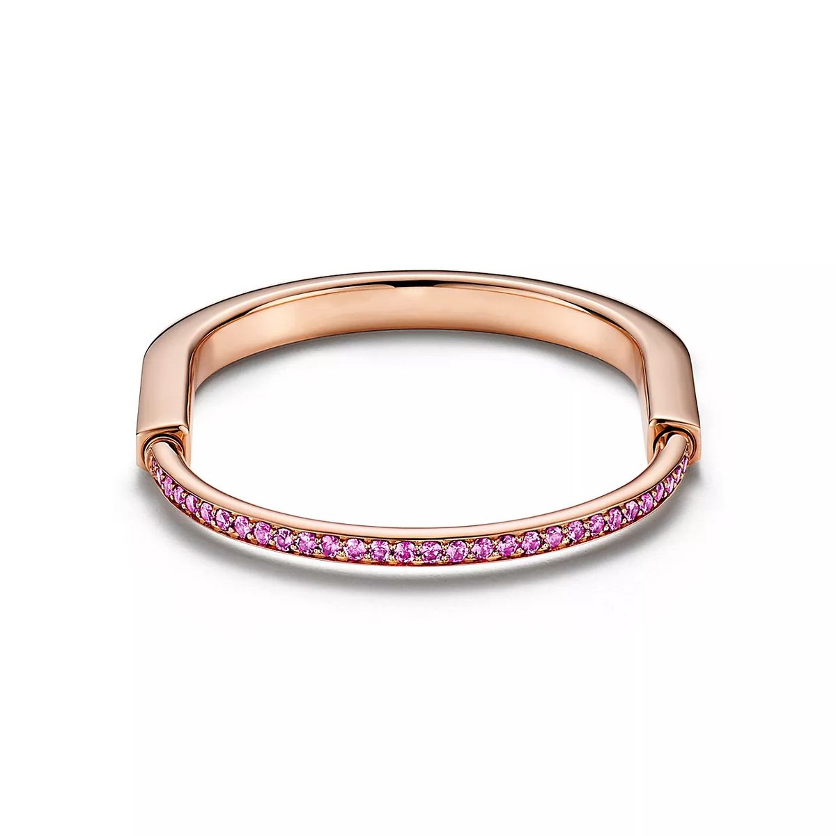 TIFFANY LOCK BRACELET ROSE DIAMOND PINK GOLD