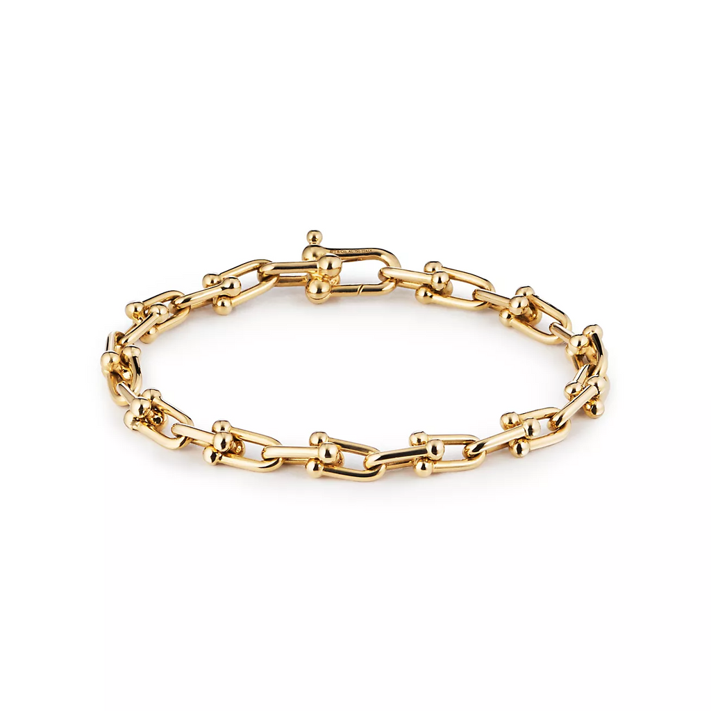 TIFFANY HARDWEAR SMALL LINK 26 MOTIF GOLD BRACELET
