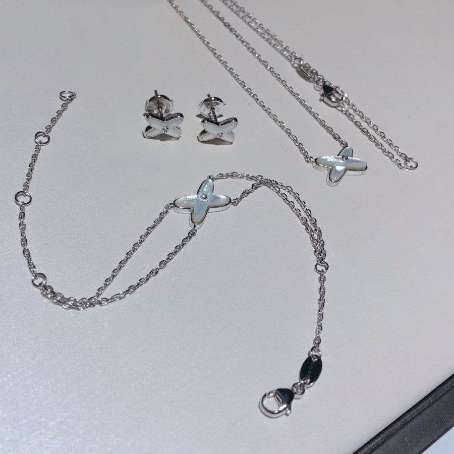 CHAUMET JEUX BRACELET WHITE MOP SILVER 1 DIAMOND