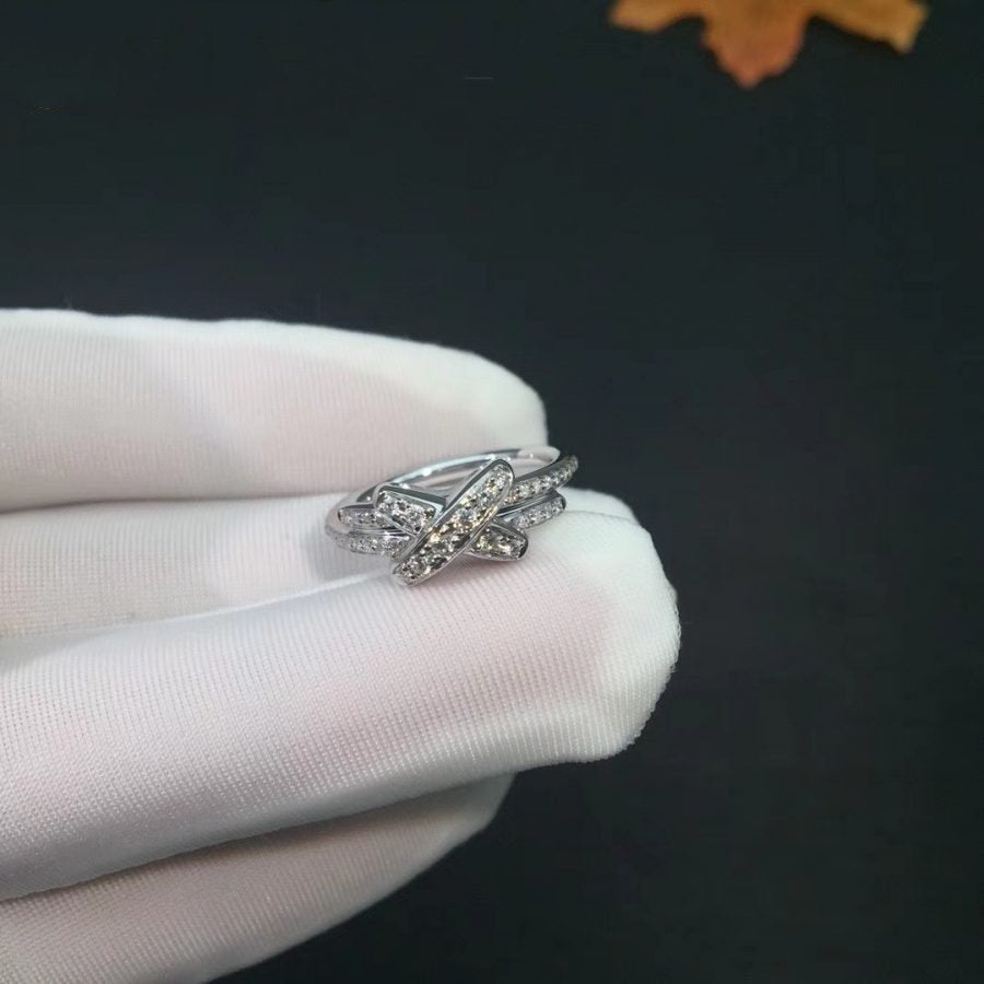 CHAUMET JEUX DE SILVER DIAMOND RING